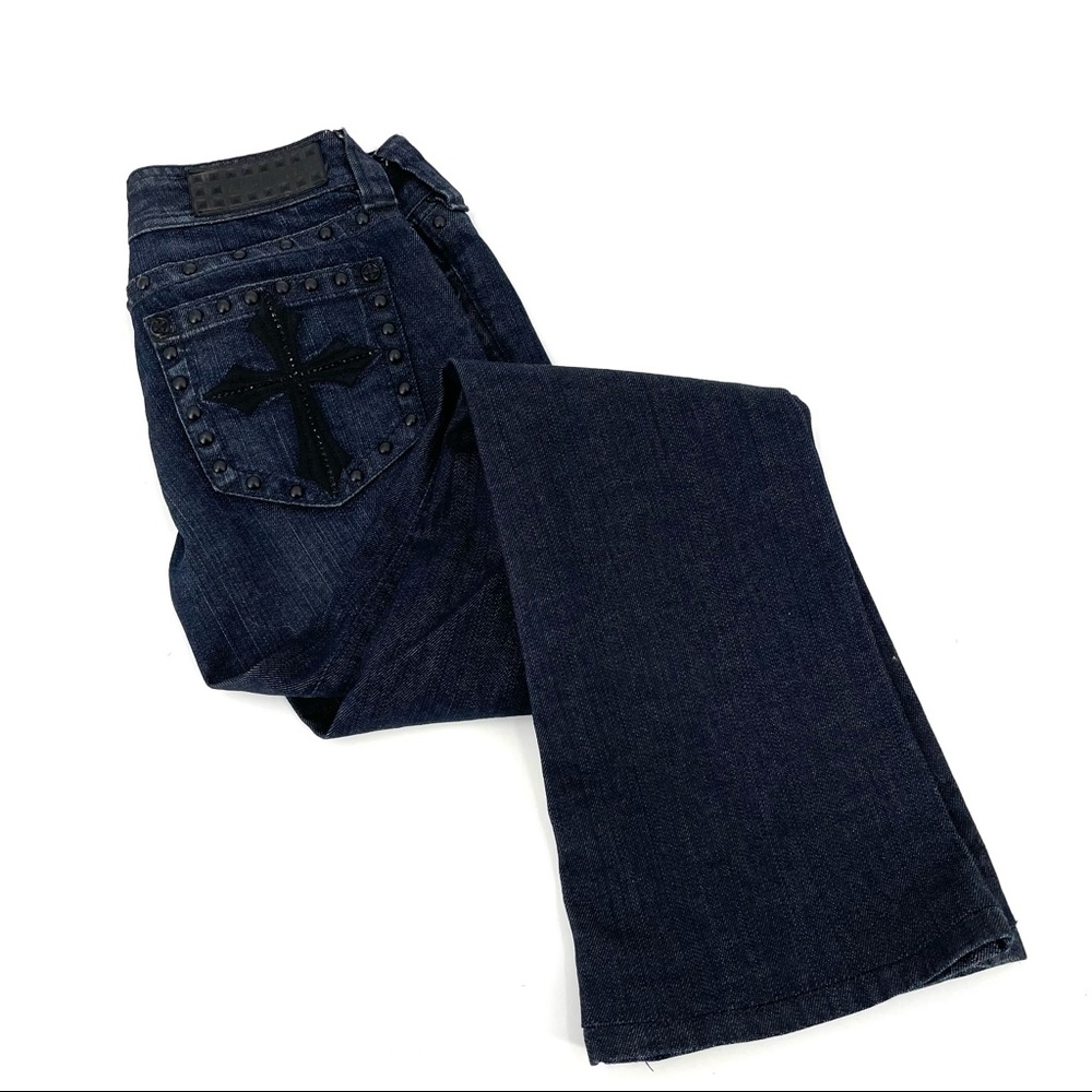 Affliction Jade Boot Cut Embellished Cross Jean